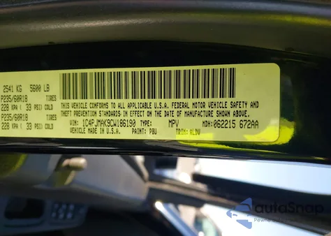 2012 Jeep Liberty Sport из США, поврежденный, VIN 1C4PJMAK9CW186190